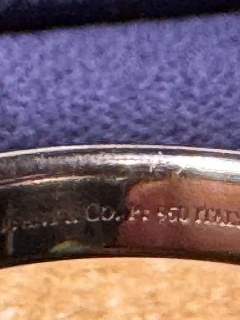 Tiffany & Co. 950 Platinum 3 Diamond Wedding Band  Ring - Size 7.5